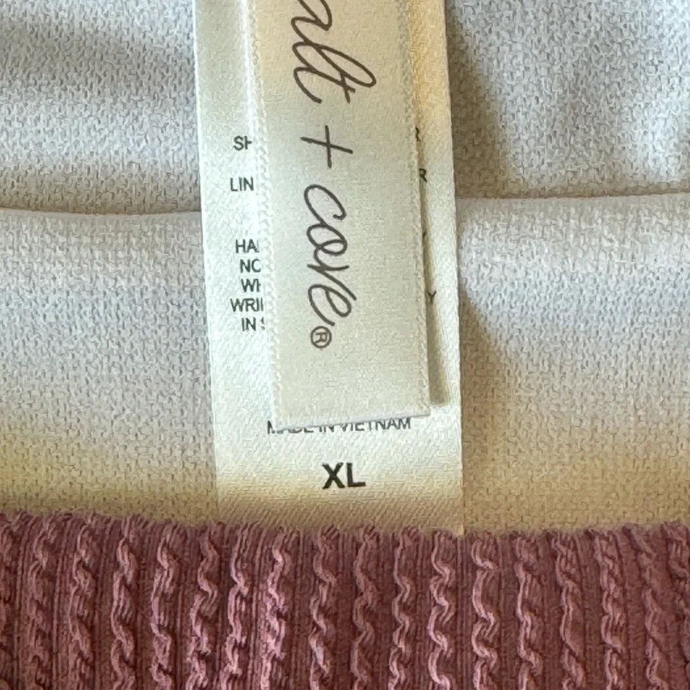 Salt + Cove Sandy Bikini Bottom NWT Size XL Mauve Pink Ribbed High-Waist